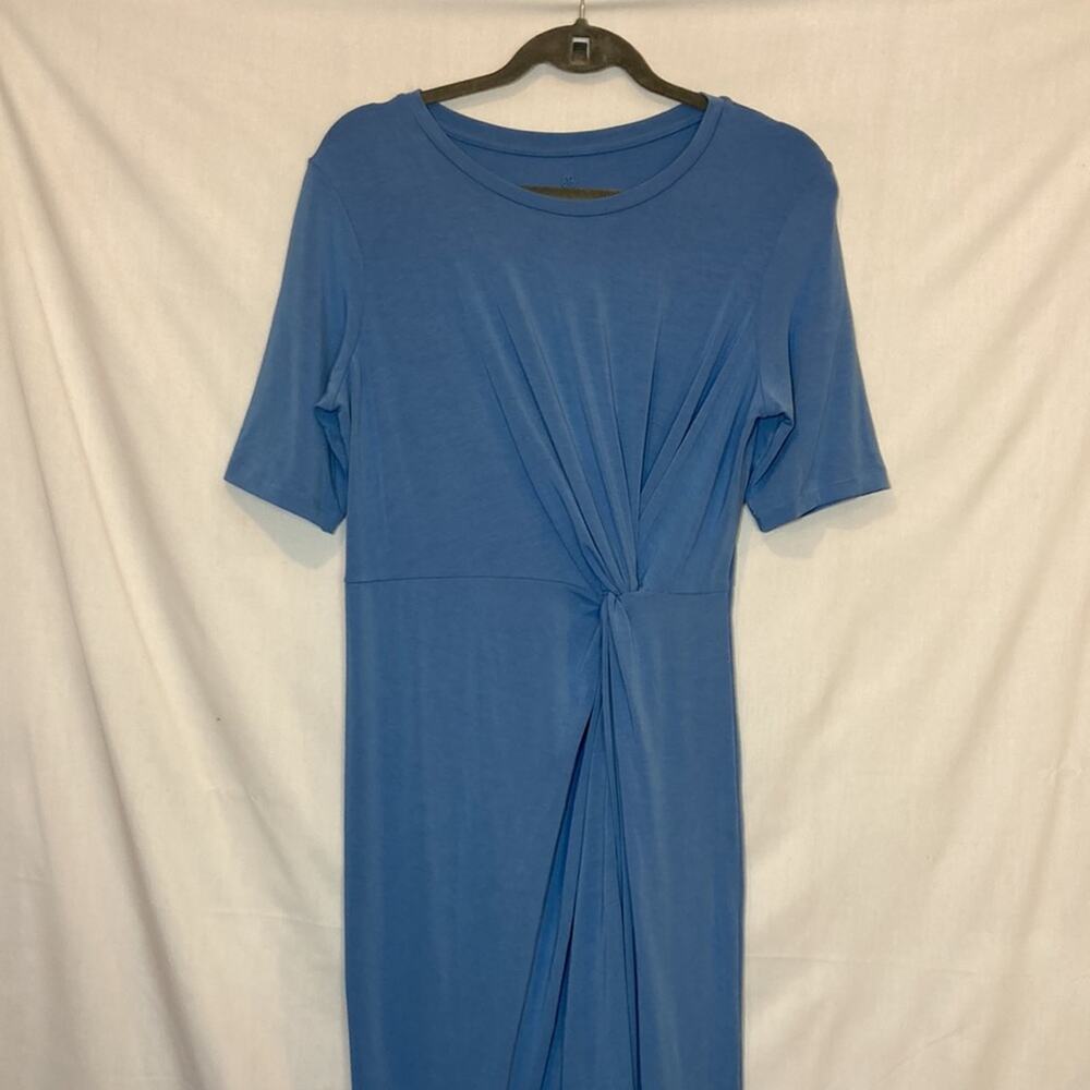 Betabrand Blue Knot Jersey Midi Dress Size L - Picture 3 of 8